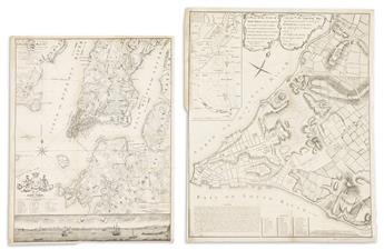 VARIOUS CARTOGRAPHERS Group of 10 lithographed folding maps and plans taken from various editions of Valentine's Manual. 1860s.